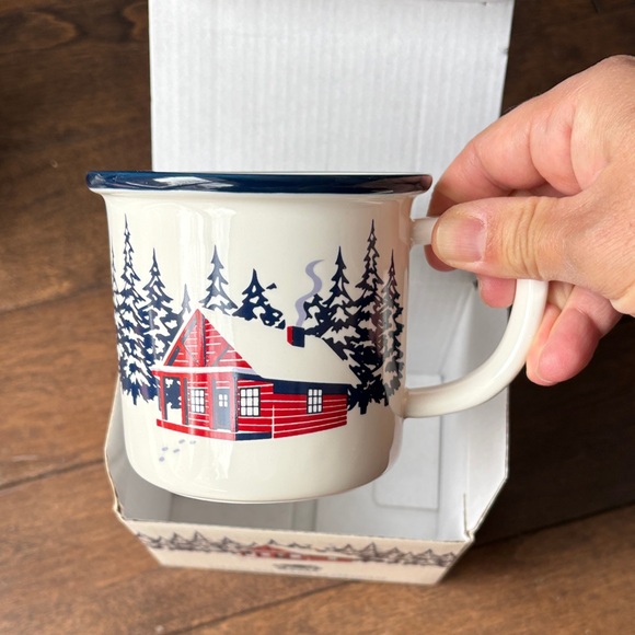 Roots Red and Blue Cabin Ceramic Mug brand new never used new with tags - Picture 5 of 6